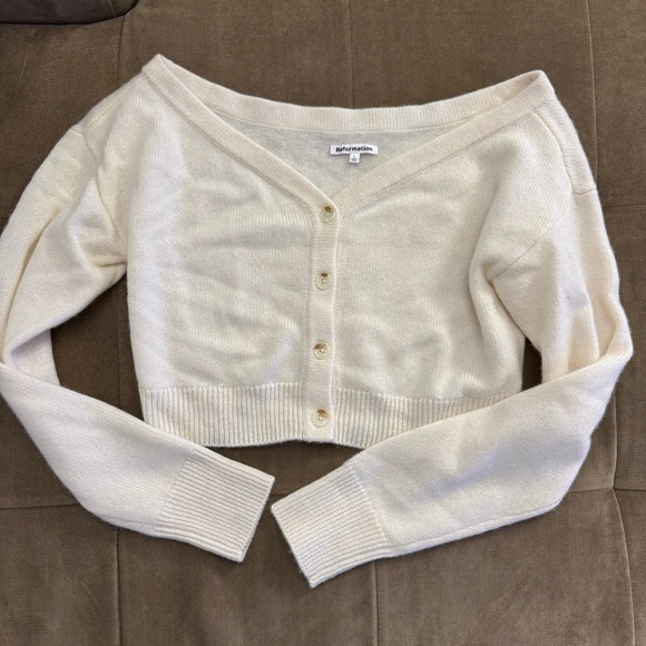 Reformation Sweaters - Reformation off shoulder cardigan